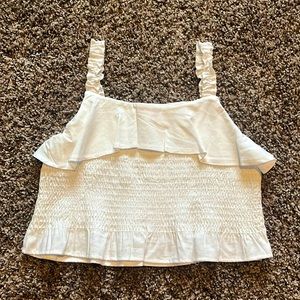 Cute white cropped tank top for children/teens.